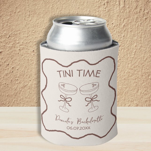 Rafraîchisseur Pour Canette Espresso Martini Tini Time Hand Drake Bachelorette (Espresso Martini Tini Time Hand Drawn Bachelorette Can Cooler)