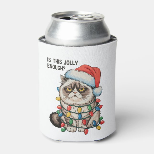Rafraîchisseur Pour Canette Est-ce que ces lumières de Noël de Grumpy Cat sont (Can devant)