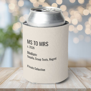 Rafraîchisseur Pour Canette Étiquette de musée minimal chic pour cadeau de fêt
