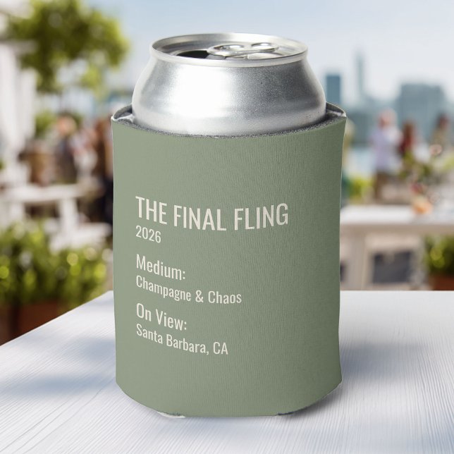 Rafraîchisseur Pour Canette Étiquette de musée minimal chic pour cadeau de fêt (Créateur téléchargé)