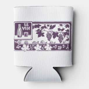 Rafraîchisseur Pour Canette Étiquette de vin français vintage   Vignoble rusti