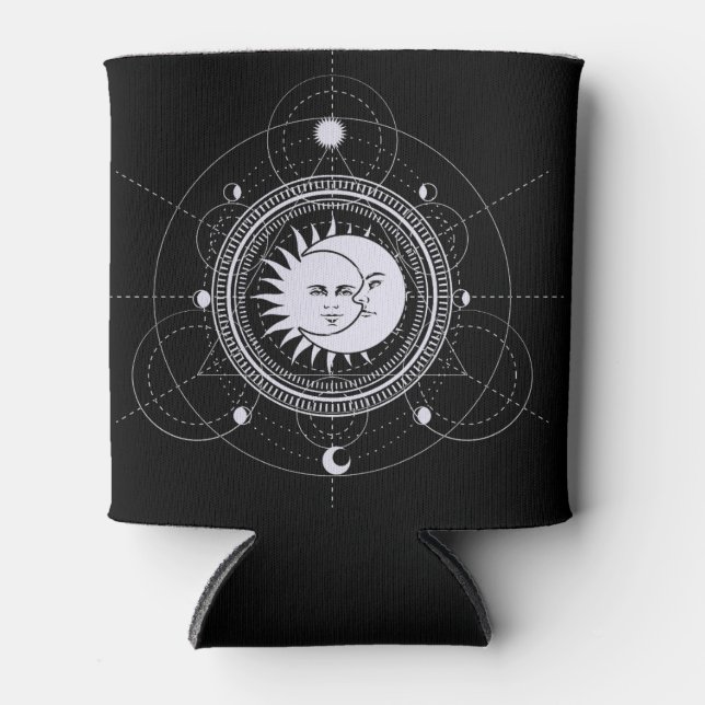 Rafraîchisseur Pour Canette étoiles célestes du soleil et de la lune (Devant)