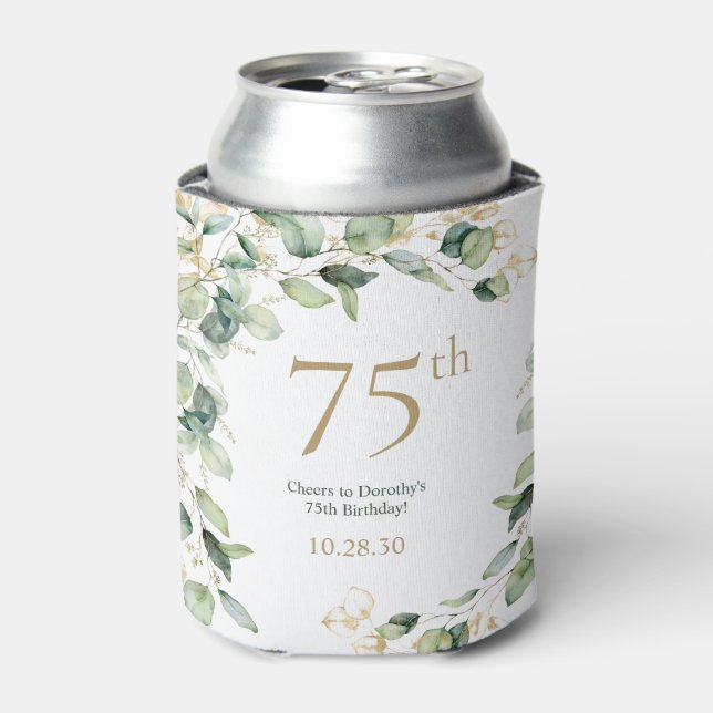 Rafraîchisseur Pour Canette Eucalyptus pour 75e anniversaire (Can devant)