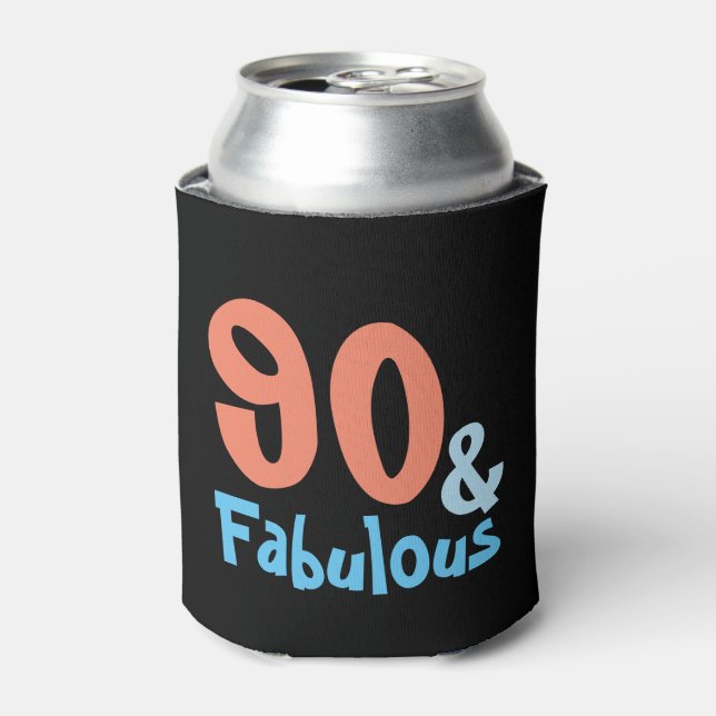 Rafraîchisseur Pour Canette Fabuleux Black Retro Anniversaire (Can devant)