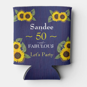 Rafraîchisseur Pour Canette Fabuleux et Cinquante Anniversaire Moderne Bleu To