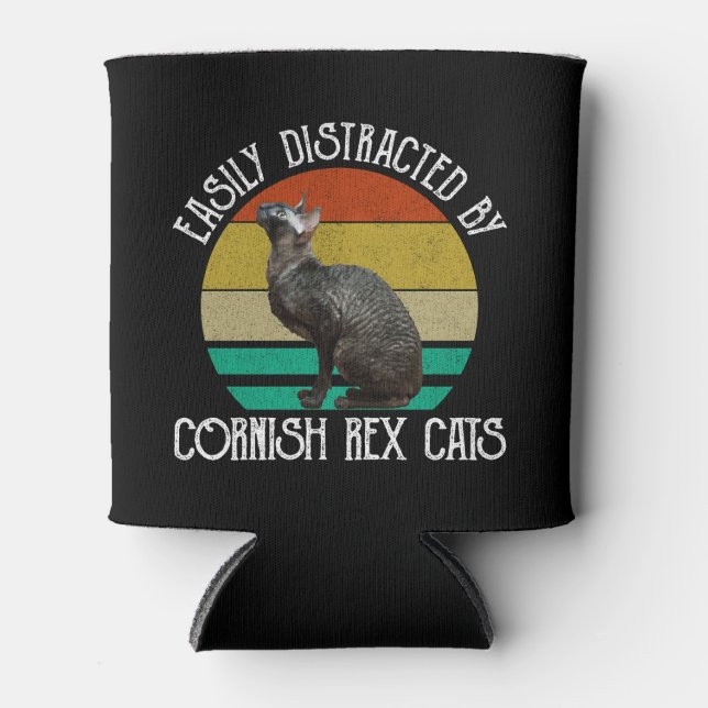 Rafraîchisseur Pour Canette Facilement Distrait Par Les Chats Cornish Rex (Devant)