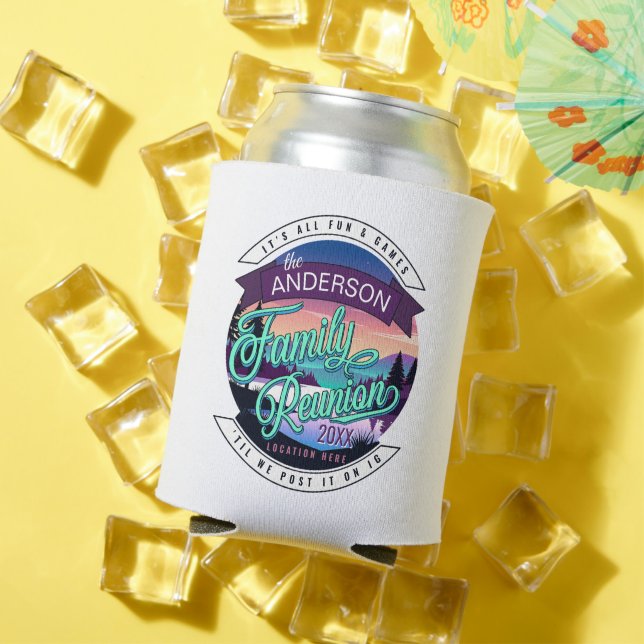 Rafraîchisseur Pour Canette Family Reunion Mountain Lake Landscape Dk ID1126 (Été in situ)