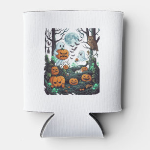 Rafraîchisseur Pour Canette Fantômes d'Halloween Citrouilles effrayantes Hibou