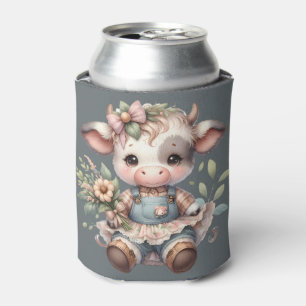 Rafraîchisseur Pour Canette Farmcore Kawaii Calf en Vintage robe florale