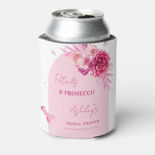 Rafraîchisseur Pour Canette Faveur de mariage pétale Prosecco rose floral (Can Dos)
