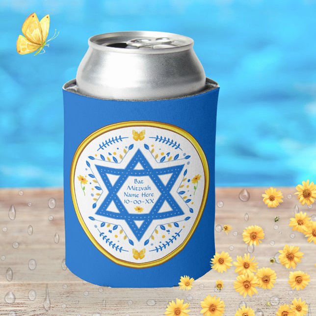 Rafraîchisseur Pour Canette Faveurs Bat mitzvah personnalisées, ou toute OCCAS (Bat Mitzvah Can Coolers. Bat Mitzvah Party Supplies. Adds to your Bat Mitzvah Table Decorations.)