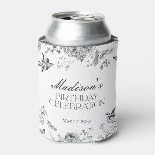 Rafraîchisseur Pour Canette Faveurs d'anniversaire floraux vintage toile de Jo