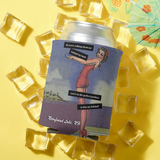 Rafraîchisseur Pour Canette Favorite Lake Funny Personnalisé Pin-Up Girl (Été in situ)