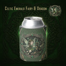 Fée émeraude celtique et dragon – Fantaisie enchan