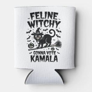 Rafraîchisseur Pour Canette Feline Witchy votera Kamala Halloween