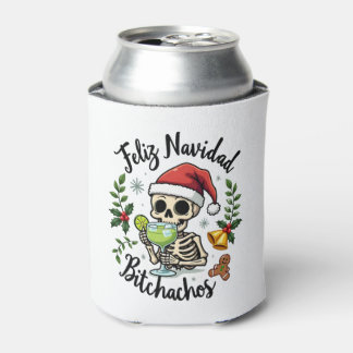 Rafraîchisseur Pour Canette Feliz Navidad Bitchachos Crâne Drôle Espagnol Joye