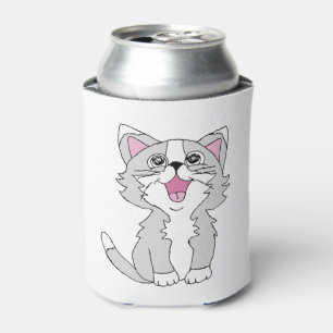 Rafraîchisseur Pour Canette Fer Cute Chat esthétique Happy Chat Clipart Dessin