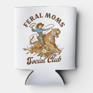 Rafraîchisseur Pour Canette Feral Mom Social Club Funny Retro Boho Cowgirl