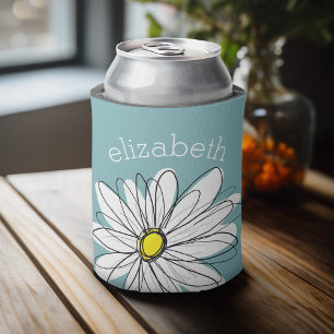 Rafraîchisseur Pour Canette Festivals floraux branchés avec nom personnalisé