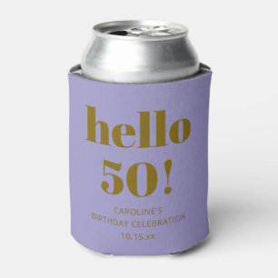Rafraîchisseur Pour Canette Fête d'anniversaire 50 ans Bold Moderne Simple Dou