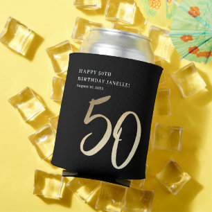 Rafraîchisseur Pour Canette Fête d'anniversaire de 50 ans de type or moderne é