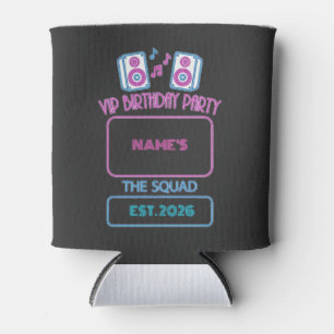 Rafraîchisseur Pour Canette Fête d'anniversaire VIP Neon Squad Invité personna