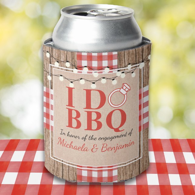 Rafraîchisseur Pour Canette Fête de Fiançailles Rustique BBQ pour Couple (Créateur téléchargé)