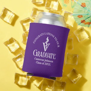 Rafraîchisseur Pour Canette Fête de graduation de l'école vétérinaire pourpre