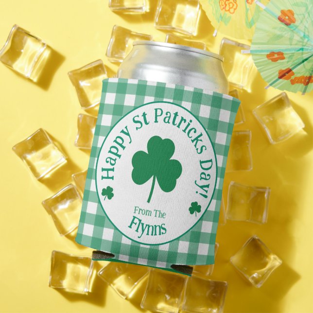 Rafraîchisseur Pour Canette Fête de la Saint-Patrick NOM Trèfle Irlandais Vert (Été in situ)