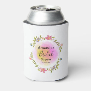 Rafraîchisseur Pour Canette Fête de mariage floral aquarelle rose