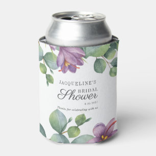 Rafraîchisseur Pour Canette Fête de mariage Floral Eucalyptus Aquarelle Écritu
