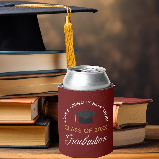 Rafraîchisseur Pour Canette Fête de remise des diplômes bordeaux Cadeau de fêt (Créateur téléchargé)