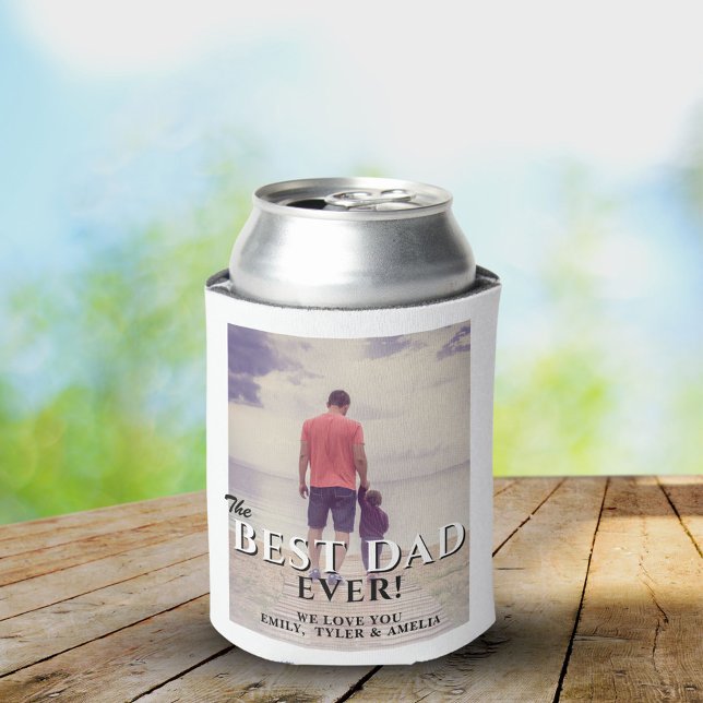 Rafraîchisseur Pour Canette Fête des Pères de Meilleur Père Jamais Photo (Créateur téléchargé)