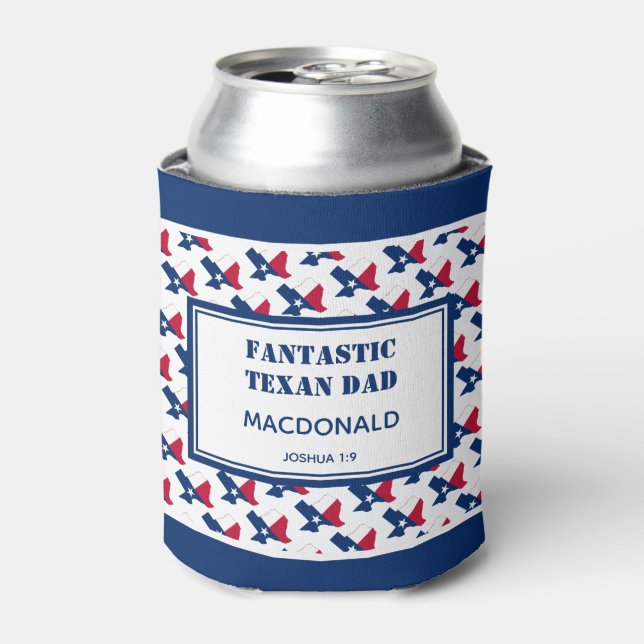 Rafraîchisseur Pour Canette Fête des pères FANTASTIQUE TEXAN DAD personnalisé (Can devant)