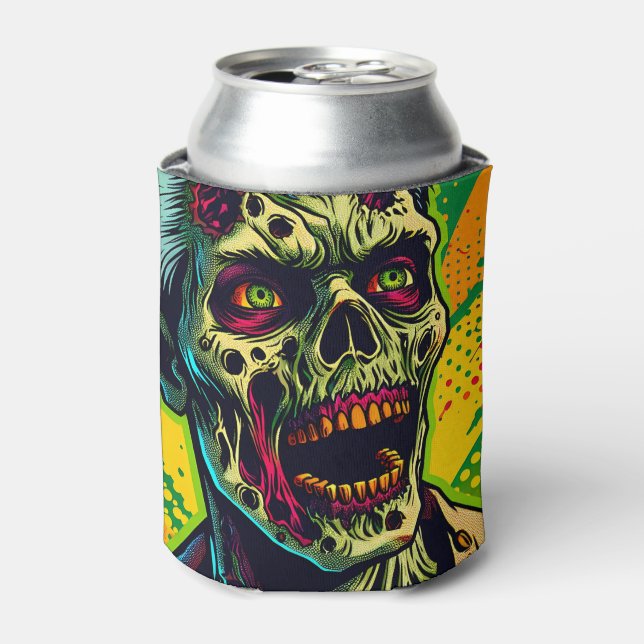 Rafraîchisseur Pour Canette Fête d'Halloween de zombie effrayant (Can devant)