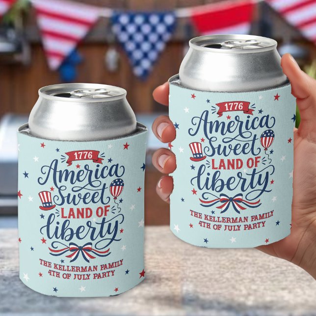 Rafraîchisseur Pour Canette Fête du 4 juillet (4th Of July Party Can Cooler )