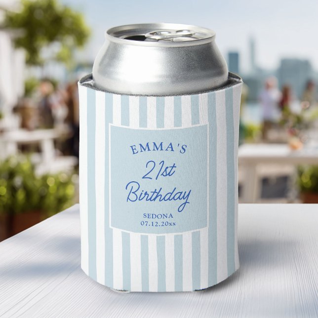 Rafraîchisseur Pour Canette Fêter un 21e anniversaire sur mesure avec un style (Créateur téléchargé)