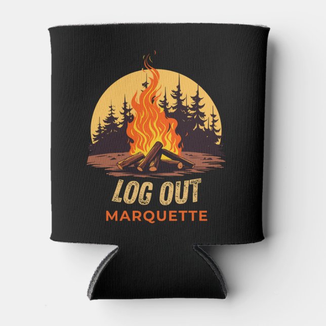 Rafraîchisseur Pour Canette Feu de camp à Marquette Michigan (Devant)