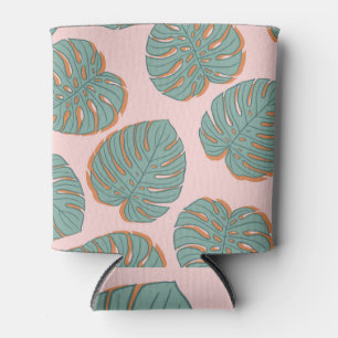 Rafraîchisseur Pour Canette Feuille de Monstera : Motif Vintage tropical