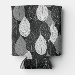 Rafraîchisseur Pour Canette Feuilles à main : composition vintage monochrome