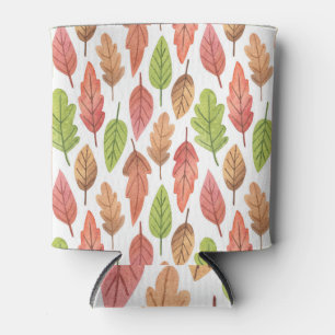 Rafraîchisseur Pour Canette Feuilles d'automne Aquarelle : Motif de la nature.