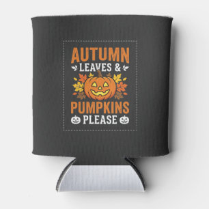 Rafraîchisseur Pour Canette Feuilles d'automne Citrouille Halloween Design