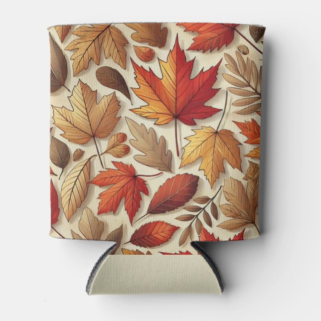 Rafraîchisseur Pour Canette feuilles d'automne classiques (Devant)