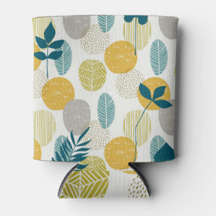Rafraîchisseur Pour Canette Feuilles d'automne, motif vintage sans soudure.
