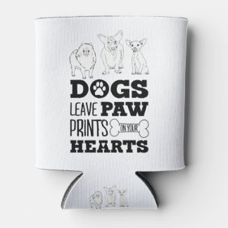 Rafraîchisseur Pour Canette Feuilles de chien Empreintes de pattes sur votre c