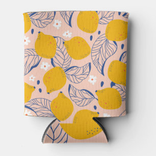 Rafraîchisseur Pour Canette Feuilles de citron : Vintage rose sans joint.