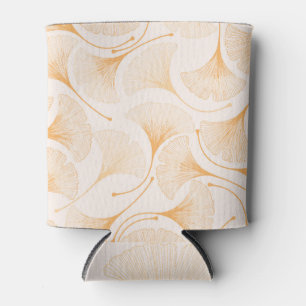Rafraîchisseur Pour Canette Feuilles de Ginkgo : Motif Floral sans joint.