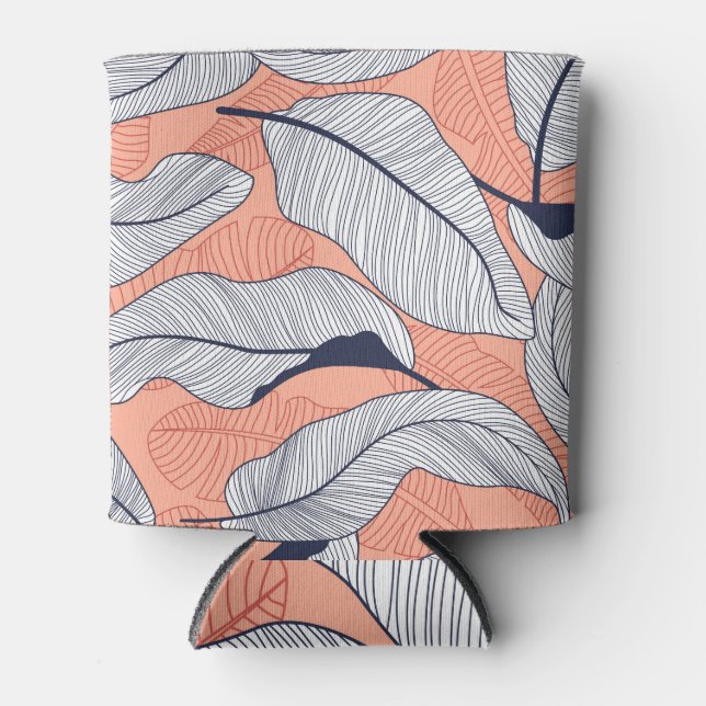 Rafraîchisseur Pour Canette Feuilles de la Jungle Motif Tropical sans couture (Devant)