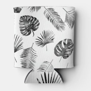Rafraîchisseur Pour Canette Feuilles de palmier noir : vintage sans soudure.