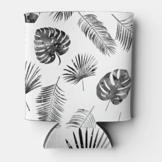 Rafraîchisseur Pour Canette Feuilles de palmier noir : vintage sans soudure.